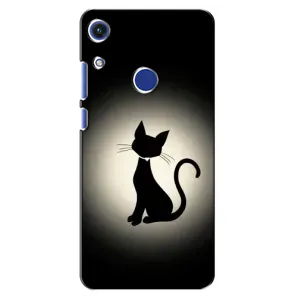 Чехол с принтом для Huawei Honor 8A (AlphaPrint) Модные коты (Силуэт котика)