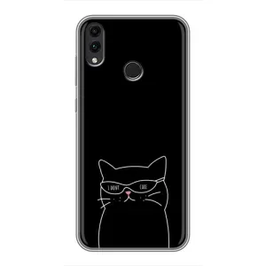 Чехол с рисунком кот на Huawei Honor 8X (Равнодушный кот)