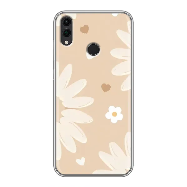 Чехол с принтом «Бежевые цветы» для Huawei Honor 8X Чехол с принтом «Бежевые цветы» для Huawei Honor 8X