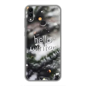 Новогодние, Праздничные Чехлы для Huawei Honor 8X - 2024 год (Hello winter)