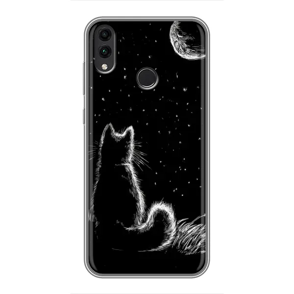 Чехол с принтом «Котик и луна» для Huawei Honor 8X
