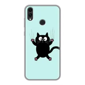 Чехол с принтом для Huawei Honor 8X (AlphaPrint) Модные коты (Падающий кот)