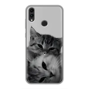Чехол с рисунком кот на Huawei Honor 8X (Пара котов)