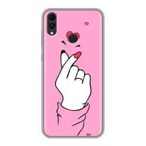 Чохол з принтом для Huawei Honor 8X (AlphaPrint - Знак сердечка)