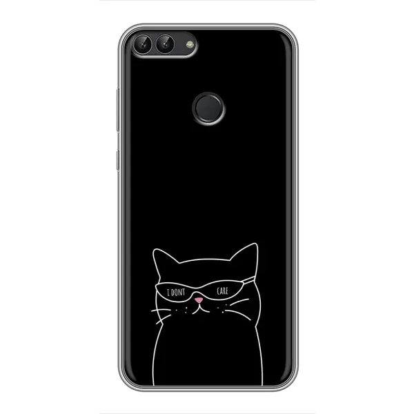 Чехол с принтом «Равнодушный кот» для Huawei Honor 9 Lite