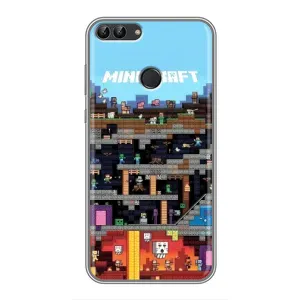 Чехол Майнкрафт на Huawei Honor 9 Lite (AlphaPrint) Minecraft (фон Minecraft)