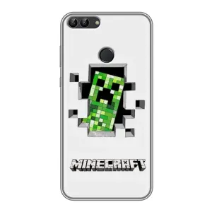 Чехол Майнкрафт на Huawei Honor 9 Lite (AlphaPrint) Minecraft (крипер Майнкрафт)