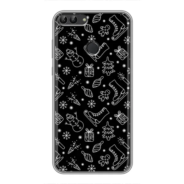 Чехол с принтом «Новогодний фон» для Huawei Honor 9 Lite
