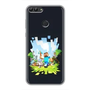 Чехол Майнкрафт на Huawei Honor 9 Lite (AlphaPrint) Minecraft (персонажи Minecraft)