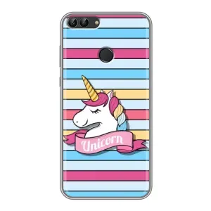 Чехол для Хуавей Хонор 9 Лайт - (Единорожки - Новинки) (AlphaPrint) (Unicorn)