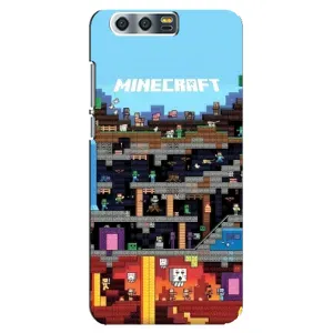 Чохол Майнкрафт на Huawei Honor 9, Glory 9, STF (AlphaPrint) Minecraft (фон Minecraft)