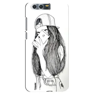 Чохол з друком для Huawei Honor 9, Glory 9, STF - (Мода) (AlphaPrint) (Фото дівчини)