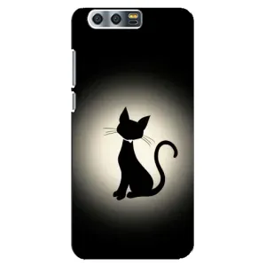 Чехол с принтом для Huawei Honor 9, Glory 9, STF (AlphaPrint) Модные коты (Силуэт котика)