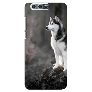 Чехол с Хаски для Huawei Honor 9, Glory 9, STF - (AlphaPrint) (Верный пес)