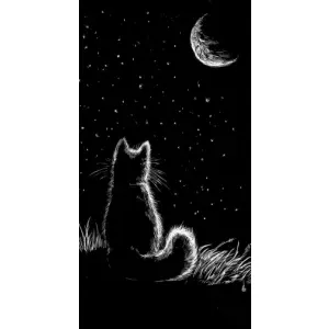 Чехол с принтом для Huawei Honor Magic 5 Lite 5G (AlphaPrint) Модные коты (Котик и луна)