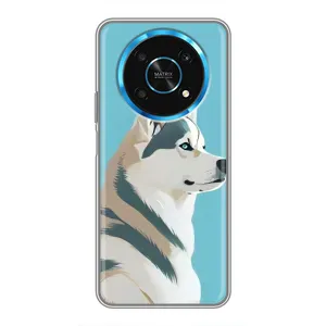 Чехол с Хаски для Huawei Honor Magic 6 Lite 5G - (AlphaPrint) (Хаски арт)