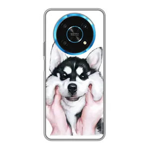 Чехол с Хаски для Huawei Honor Magic 6 Lite 5G - (AlphaPrint) (Хаски улыбака)