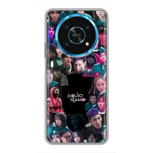 Чохол Гра в кальмара для Huawei Honor Magic 6 Lite 5G (Колаж Гра кальмара)