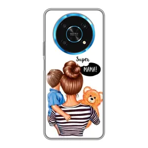 Чехол с печатью для Huawei Honor Magic 6 Lite 5G - (Мама с ребенком) (AlphaPrint) (Мама с сыном)