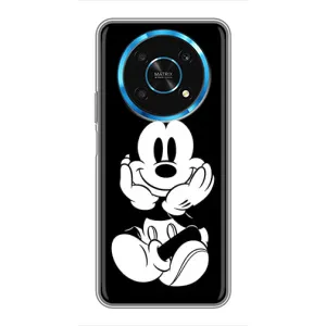 Эксклюзивный чехол для Huawei Honor Magic 6 Lite 5G (AlphaPrint - Мультяшные) (Микки на черном)