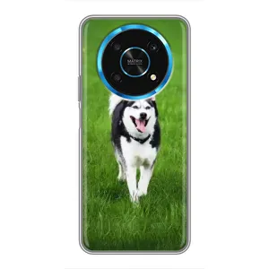 Чехол с Хаски для Huawei Honor Magic 6 Lite 5G - (AlphaPrint) (Радостный Хаски)