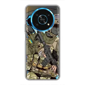 Чехлы с картинкой ЗСУ для Huawei Honor Magic 6 Lite 5G (AlphaPrint) (Воин ВСУ)