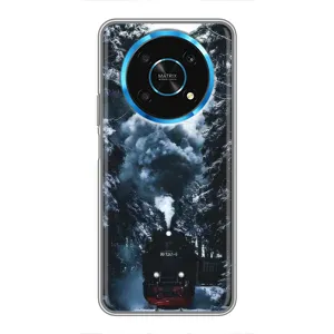 Новорічні, Святкові Чохли для Huawei Honor Magic 6 Lite 5G - 2024 год (Зимовий потяг)