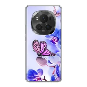 Чехлы с Цветами для Huawei Honor Magic 6 Pro (VPrint) (Бабочка на цветочке)