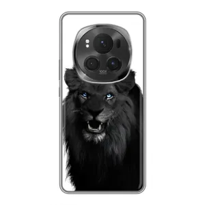 Чехлы с картинками животных Huawei Honor Magic 6 Pro (Черный ЛЕВ)