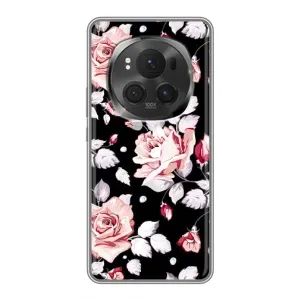 Чехлы с Цветами для Huawei Honor Magic 6 Pro (VPrint) (Цветочки на черном)