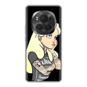 Чехол с печатью для Huawei Honor Magic 6 Pro - (Мода) (AlphaPrint) (Девочка в тату)