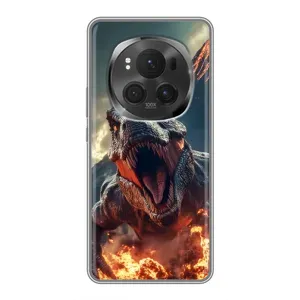Чехол с картинкой «Хищники» для Huawei Honor Magic 6 Pro (Огненный динозавр)
