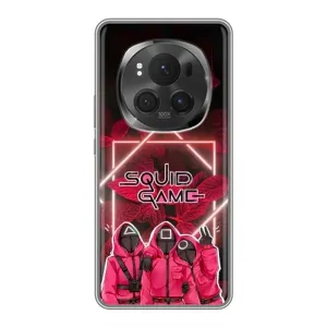 Чехол Гра в кальмара для Huawei Honor Magic 6 Pro (Охранники Игра кальмара)
