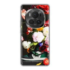 Брендновые Чехлы для Huawei Honor Magic 6 Pro - (PREMIUMPrint) (Nike цветы)