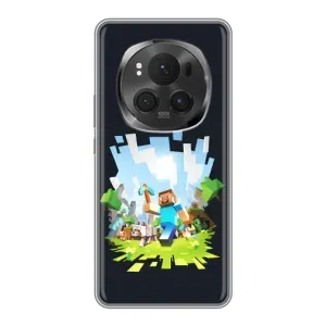 Чехол Майнкрафт на Huawei Honor Magic 6 Pro (AlphaPrint) Minecraft (персонажи Minecraft)