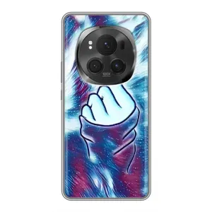 Чехол с принтом для Huawei Honor Magic 6 Pro (AlphaPrint - Знак сердечка) (Радужное сердце)