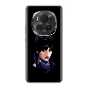 Чехлы Венсдей на Huawei Honor Magic 6 Pro Уэнсдей (AlphaPrint) (серьезная Уэнздей)