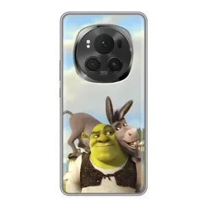Чехол с мультфильмом Шрек на Huawei Honor Magic 6 Pro (Шрек и Осел)