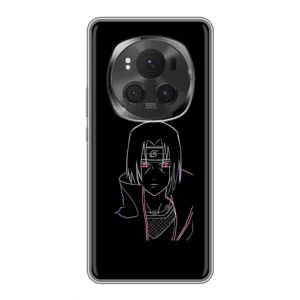 Чехлы на тему: Итачи Учиха для Huawei Honor Magic 6 Pro (AlphaPrint) (силуэт Итачи)
