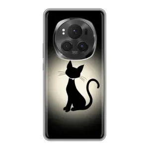 Чехол с принтом для Huawei Honor Magic 6 Pro (AlphaPrint) Модные коты (Силуэт котика)