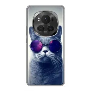 Чехол с принтом для Huawei Honor Magic 6 Pro (AlphaPrint) Модные коты (Стильный кот)
