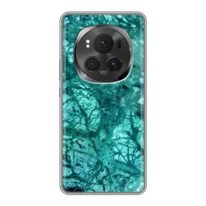 Мраморный чехол на Huawei Honor Magic 6 Pro (VPrint) (Зеленый мрамор)