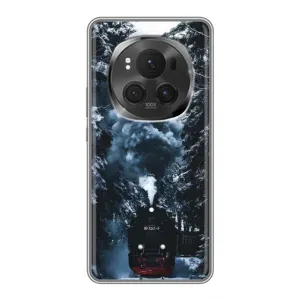 Новогодние, Праздничные Чехлы для Huawei Honor Magic 6 Pro - 2024 год (Зимний поезд)
