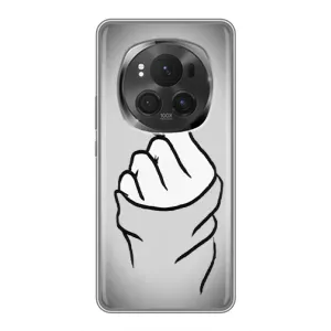 Чехол с принтом для Huawei Honor Magic 6 Pro (AlphaPrint - Знак сердечка) (Значок Love)