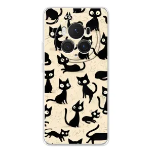 Чохол з малюнком кіт на Huawei Honor Magic 7 Pro (Чорні коти)