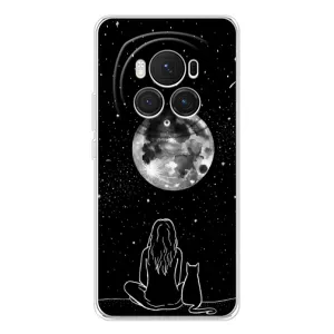 Чохол з малюнком кіт на Huawei Honor Magic 7 Pro (Дівчина з котом)