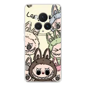 Чехол с Лабубу на Huawei Honor Magic 7 Pro (Золотая обезьяна Bored Ape)