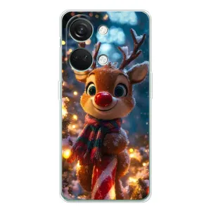 Яскравий чохол для Huawei Honor Play 10C з Зимові Оленята (Олень з шарфом)