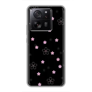 Чехол с розовым рисунком для Huawei Honor Play10 (Розовые цветы на черном)