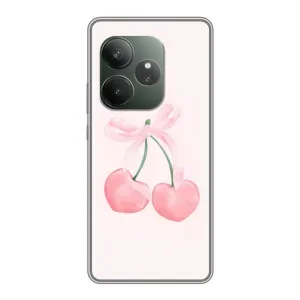 Чехол с розовым рисунком для Huawei Honor X5d Plus (Розовые вишни)